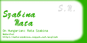 szabina mata business card